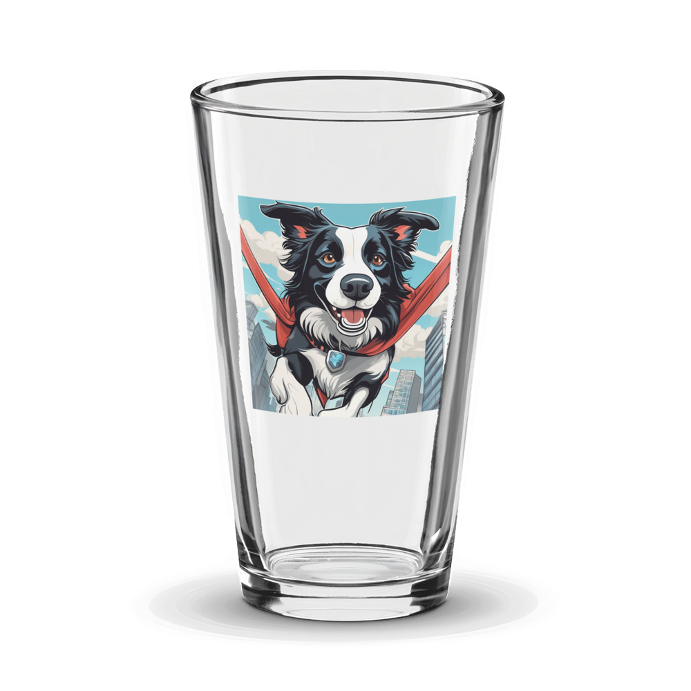 PugMug Custom Border Collie Glass Tumbler