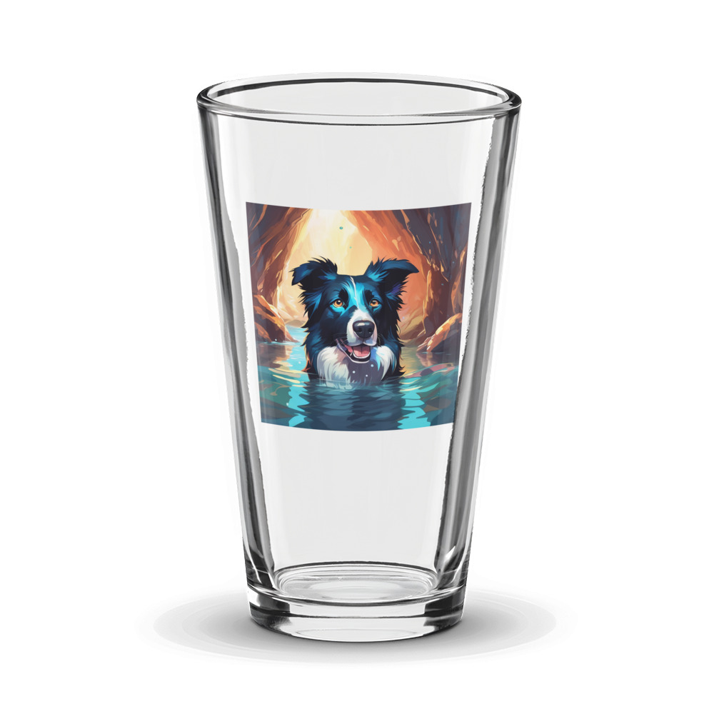 PugMug Custom Border Collie Glass Tumbler