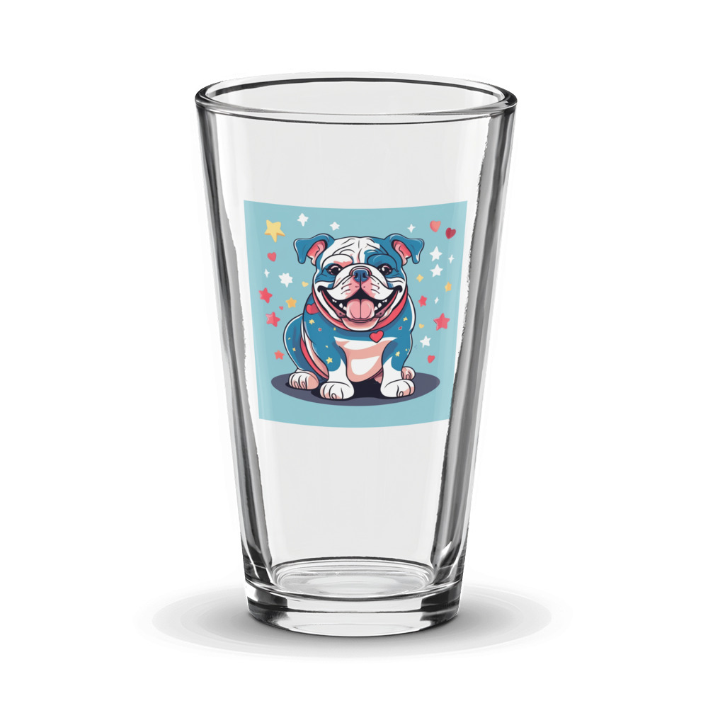 PugMug Custom Bulldog Glass Tumbler