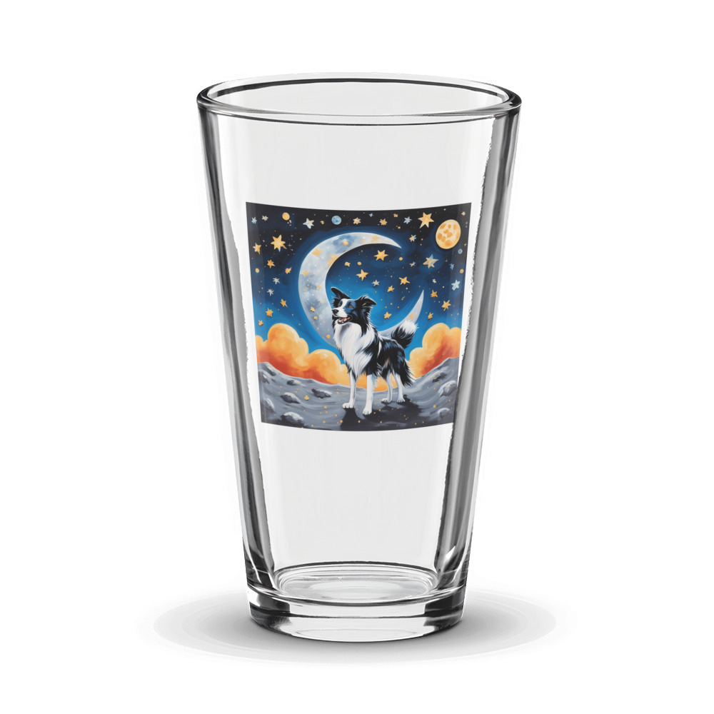 PugMug Custom Border Collie Glass Tumbler