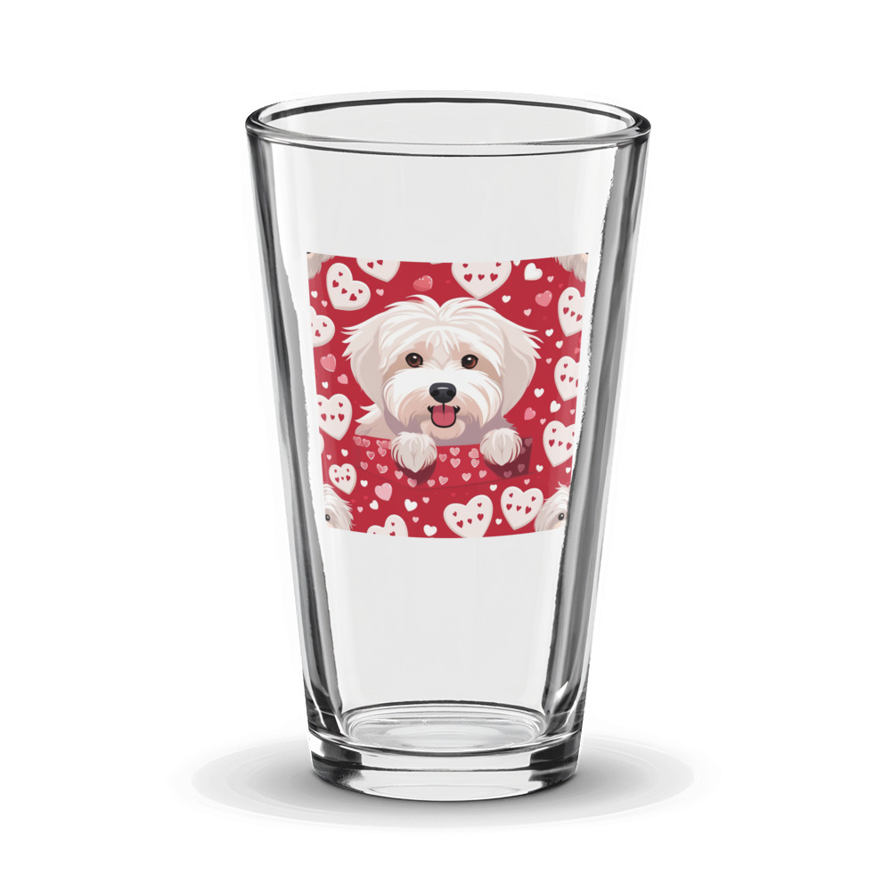 PugMug Custom White Havanese Dog Glass Tumbler