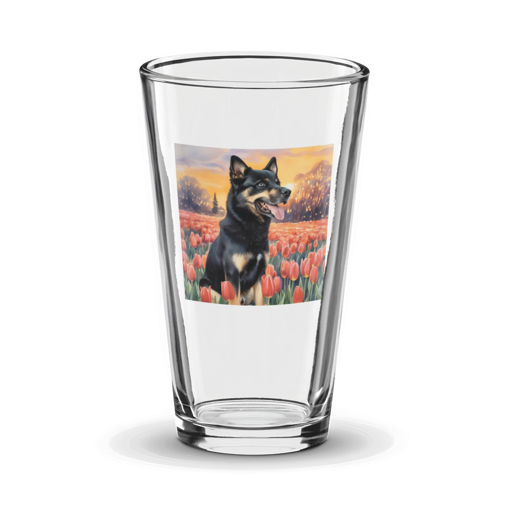 PugMug Custom Blue Glass Tumbler