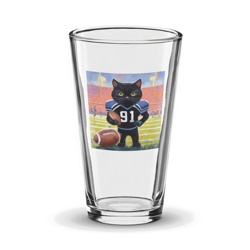 PugMug Custom Black Scottish Fold Cat Glass Tumbler