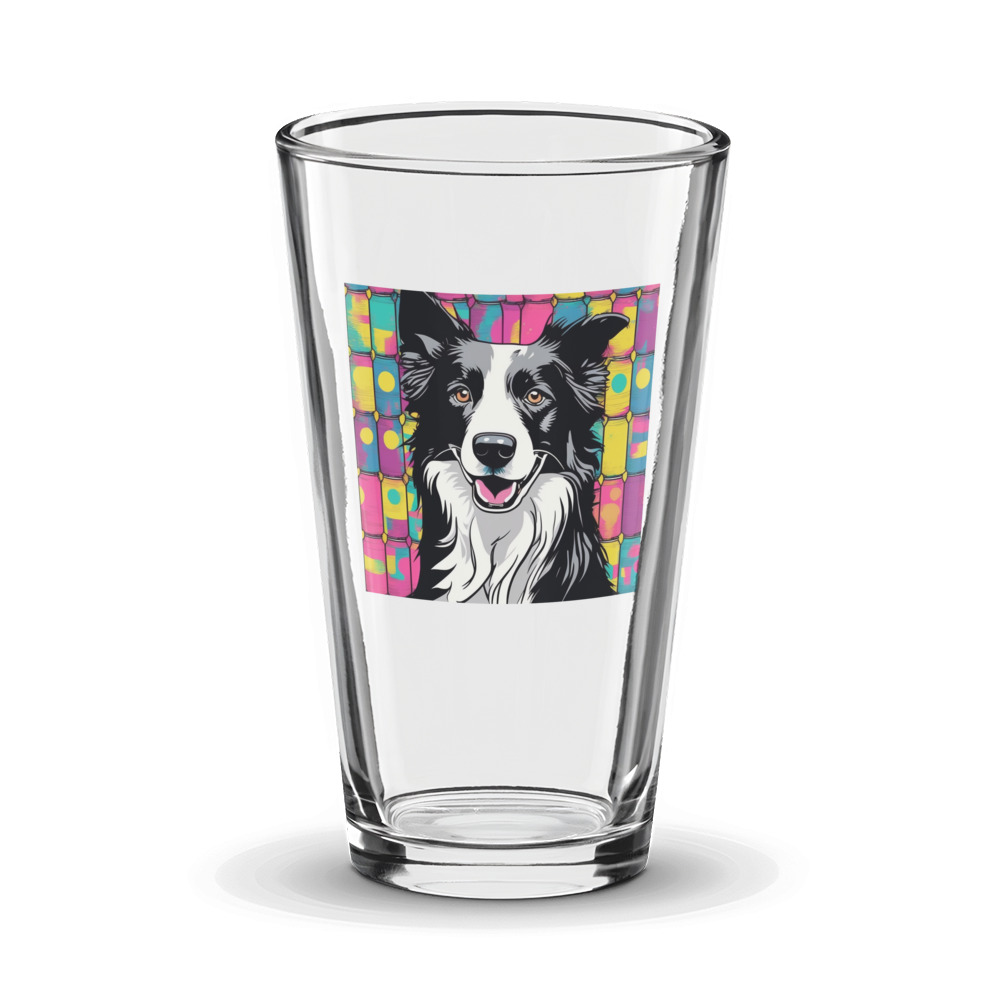 PugMug Custom Border Collie Glass Tumbler