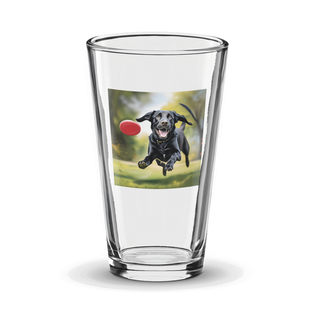 PugMug Custom Black Labrador Retriever Glass Tumbler