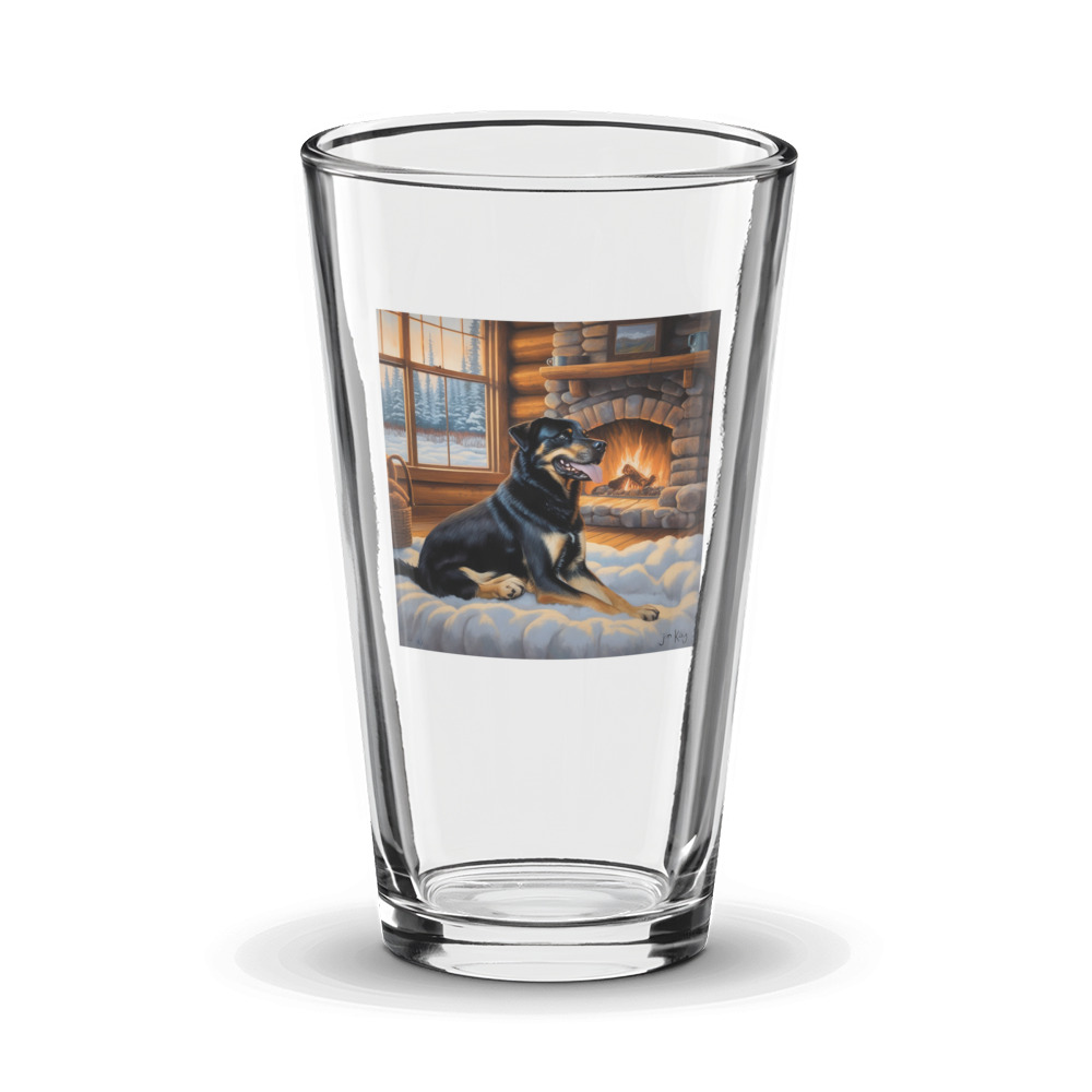PugMug Custom Blue Glass Tumbler