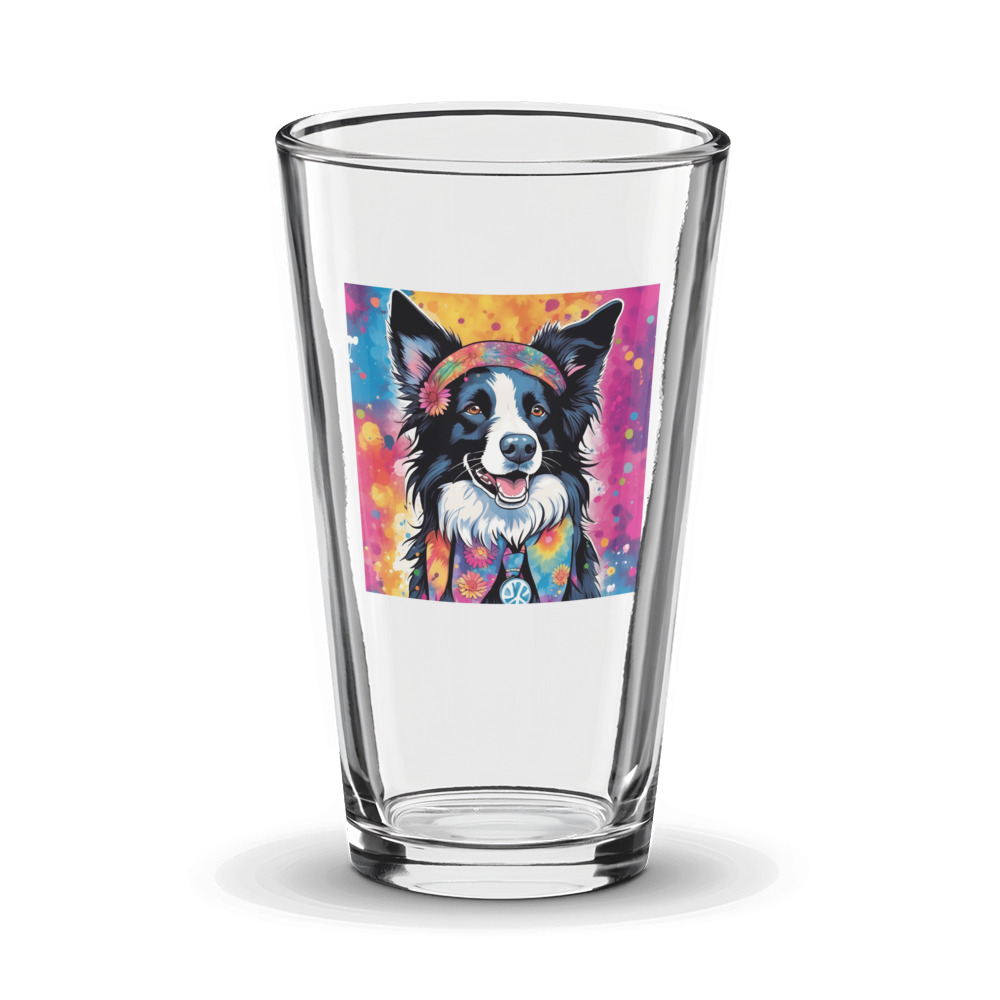 PugMug Custom Border Collie Glass Tumbler