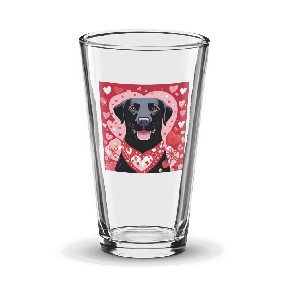 PugMug Custom Black Labrador Retriever Glass Tumbler