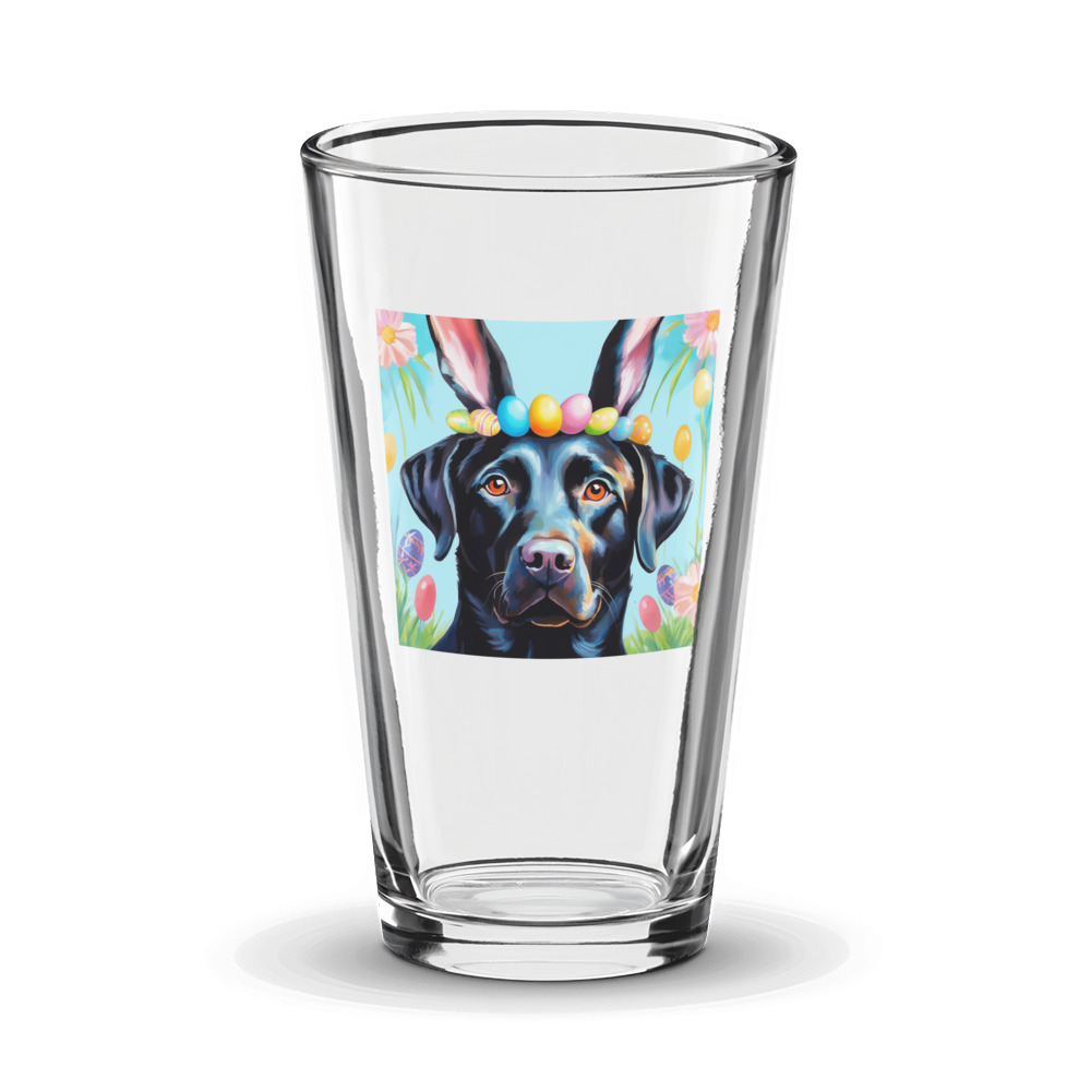 PugMug Custom Black Labrador Retriever Glass Tumbler