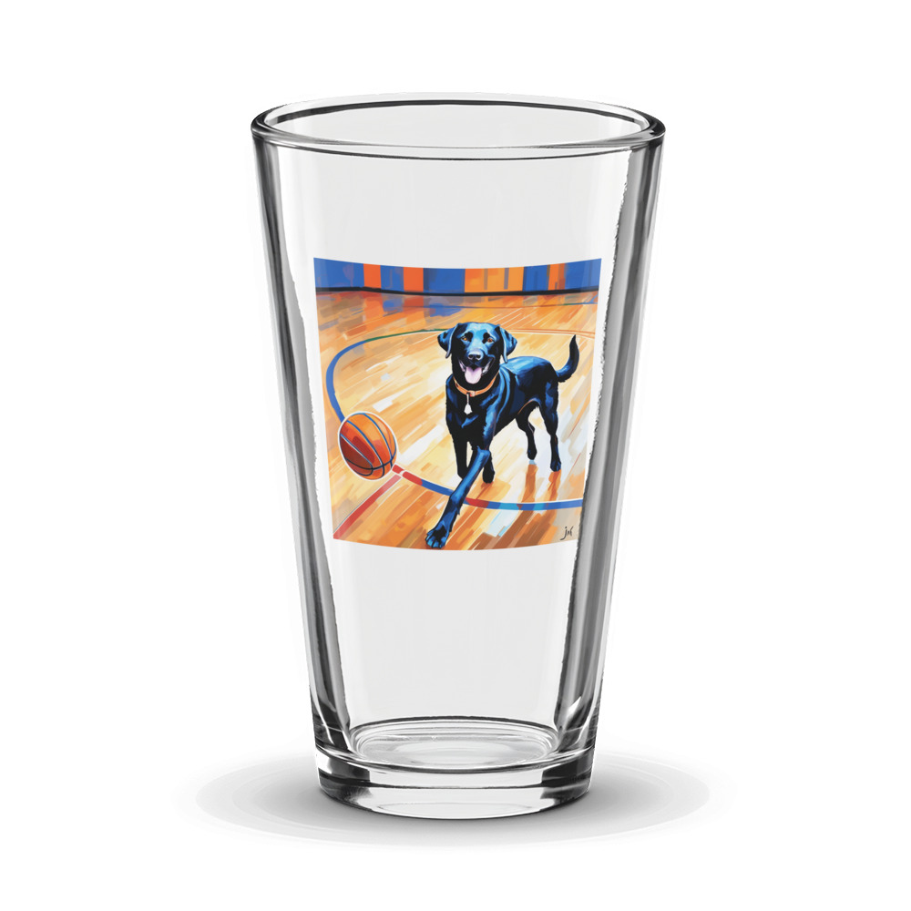PugMug Custom Black Labrador Retriever Glass Tumbler