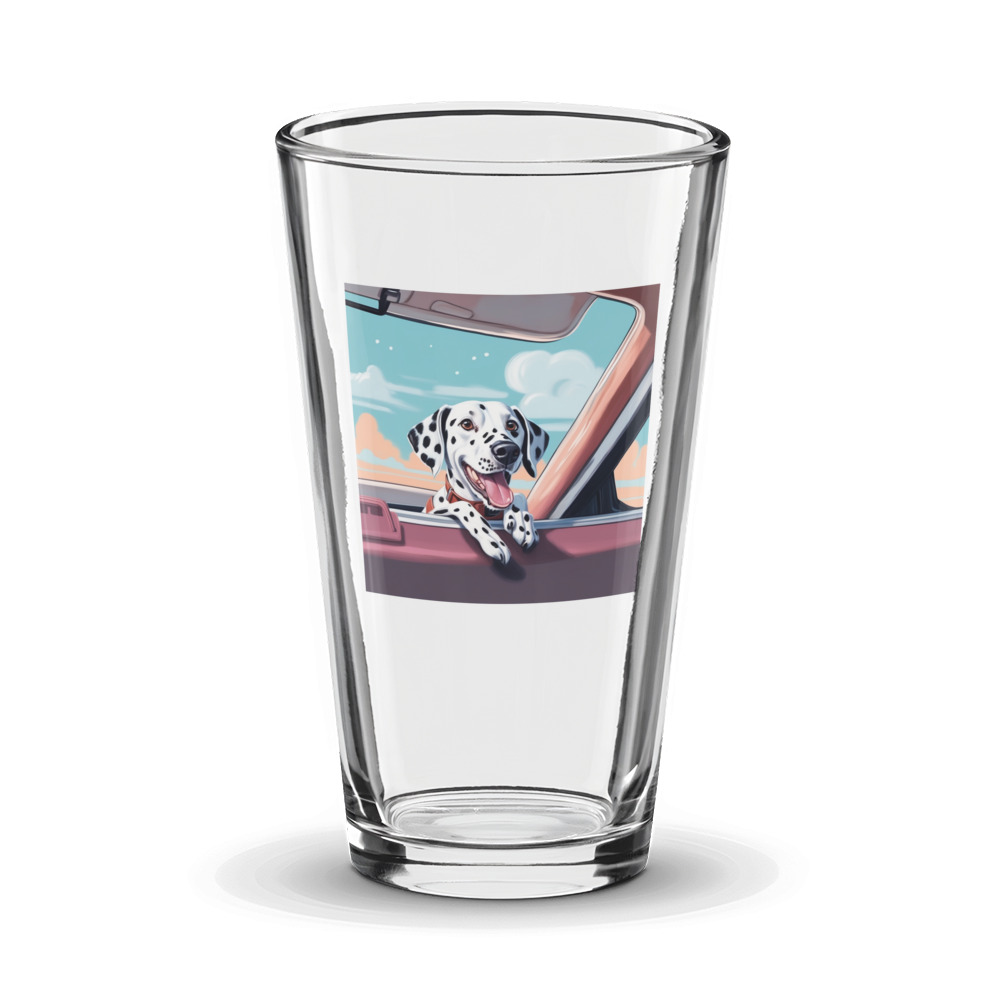 PugMug Custom Dalmatian Glass Tumbler