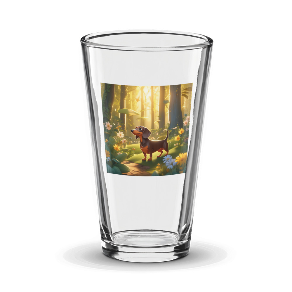 PugMug Custom Tan Dachshund Glass Tumbler