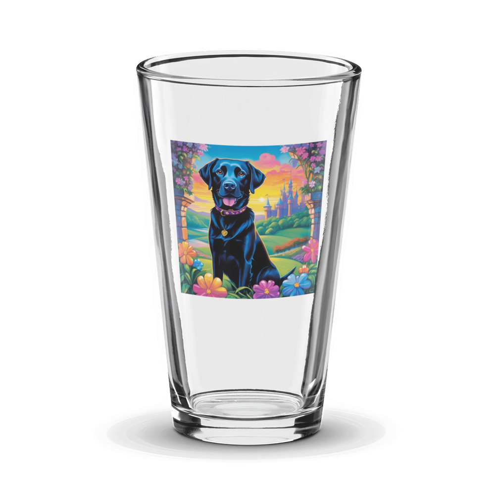 PugMug Custom Black Labrador Retriever Glass Tumbler