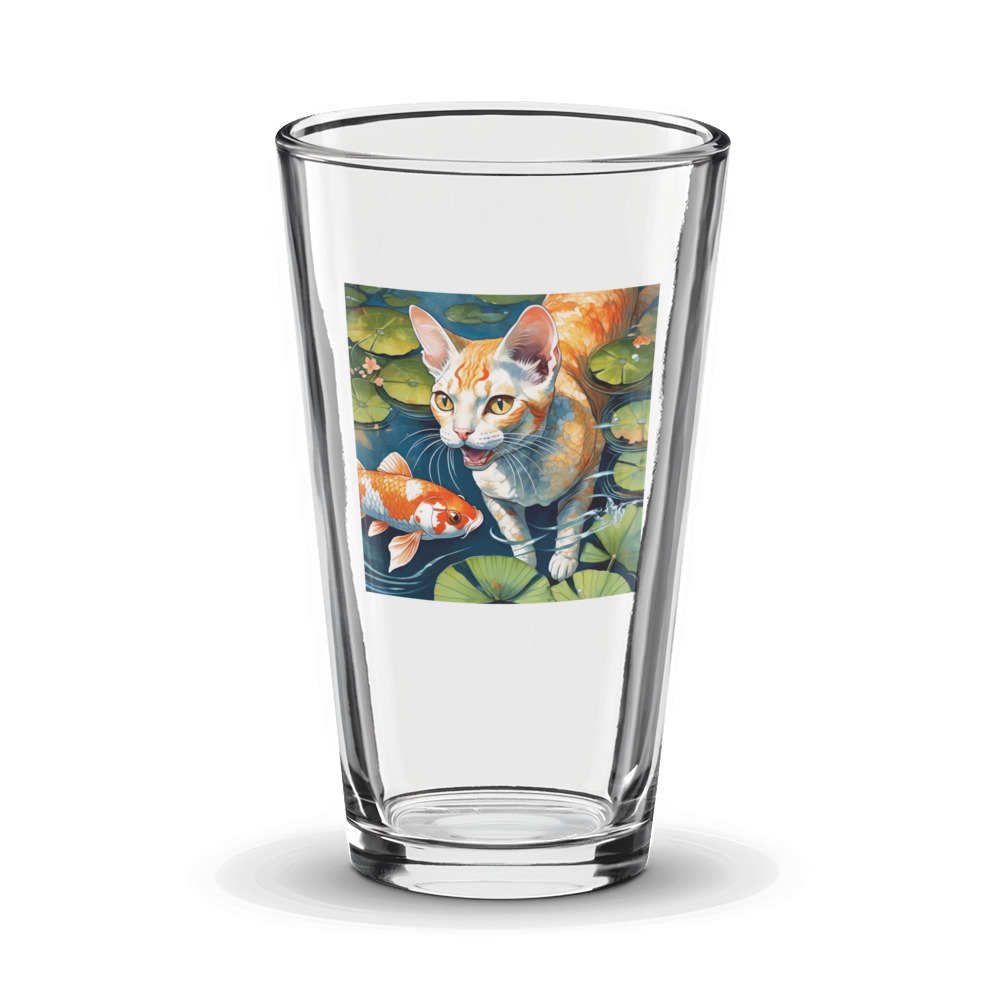 PugMug Custom Tabby Devon Rex Cat Glass Tumbler