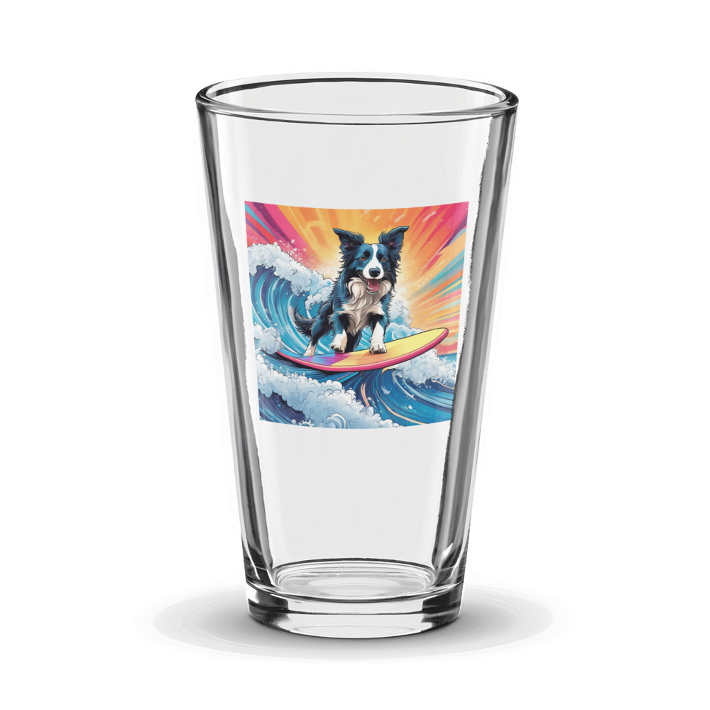 PugMug Custom Border Collie Glass Tumbler
