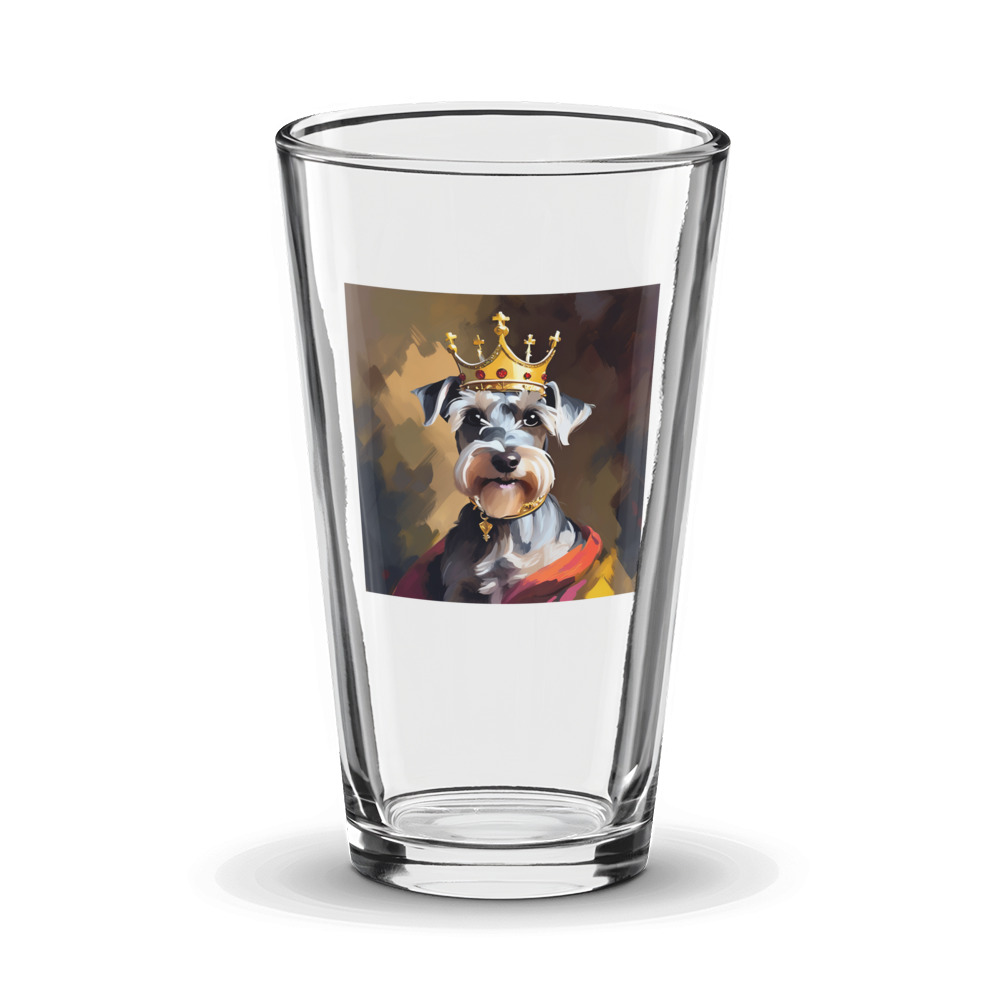 PugMug Custom Miniature Schnauzer Glass Tumbler