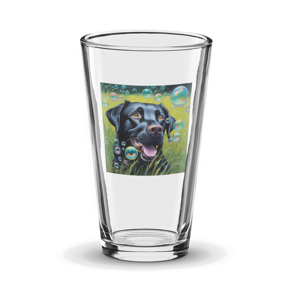 PugMug Custom Black Labrador Retriever Glass Tumbler
