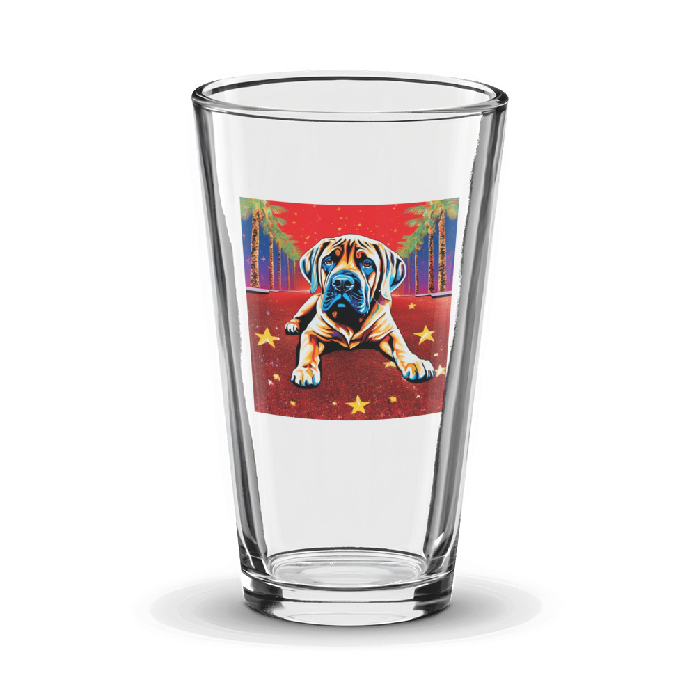PugMug Custom Mastiff Glass Tumbler