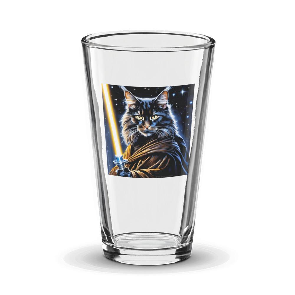 PugMug Custom Black Maine Coon Cat Glass Tumbler