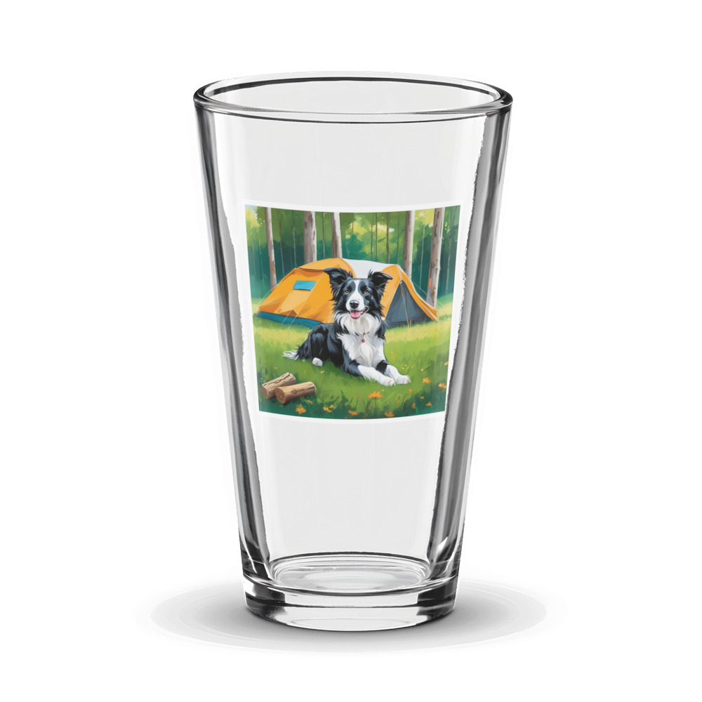PugMug Custom Border Collie Glass Tumbler