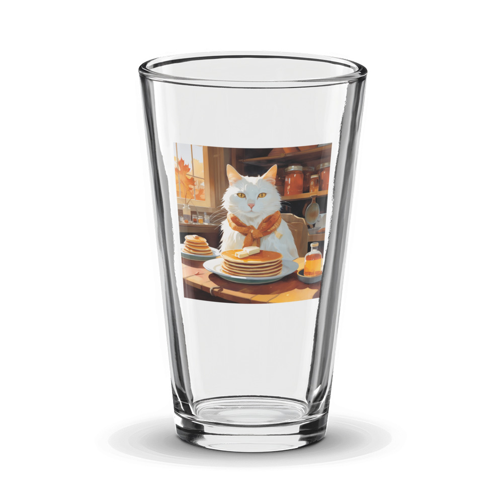 PugMug Custom White Companion Cat Glass Tumbler