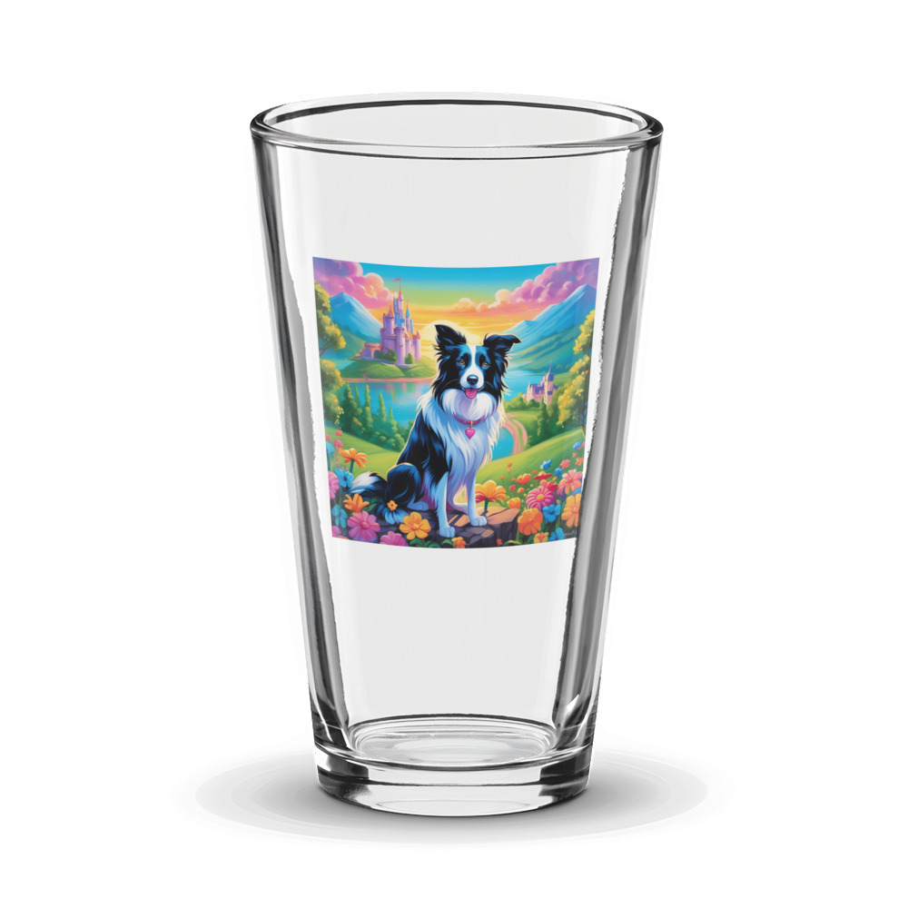PugMug Custom Border Collie Glass Tumbler