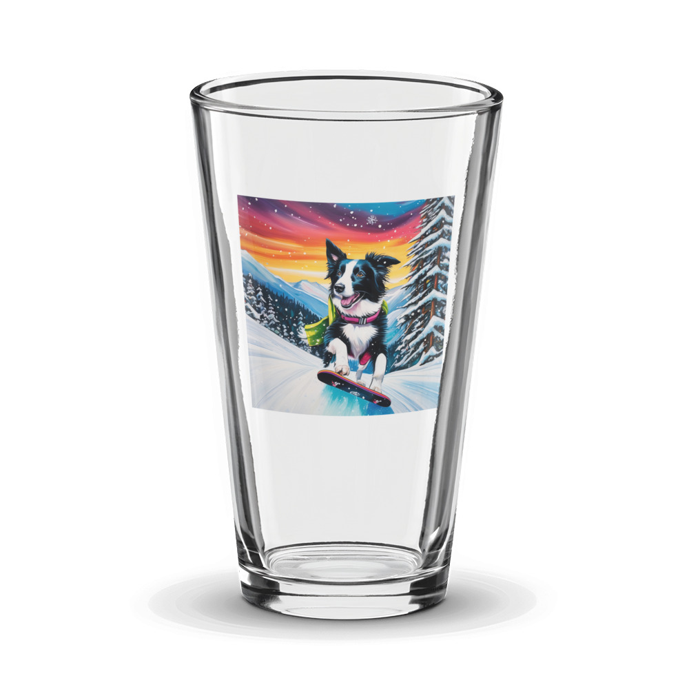 PugMug Custom Border Collie Glass Tumbler