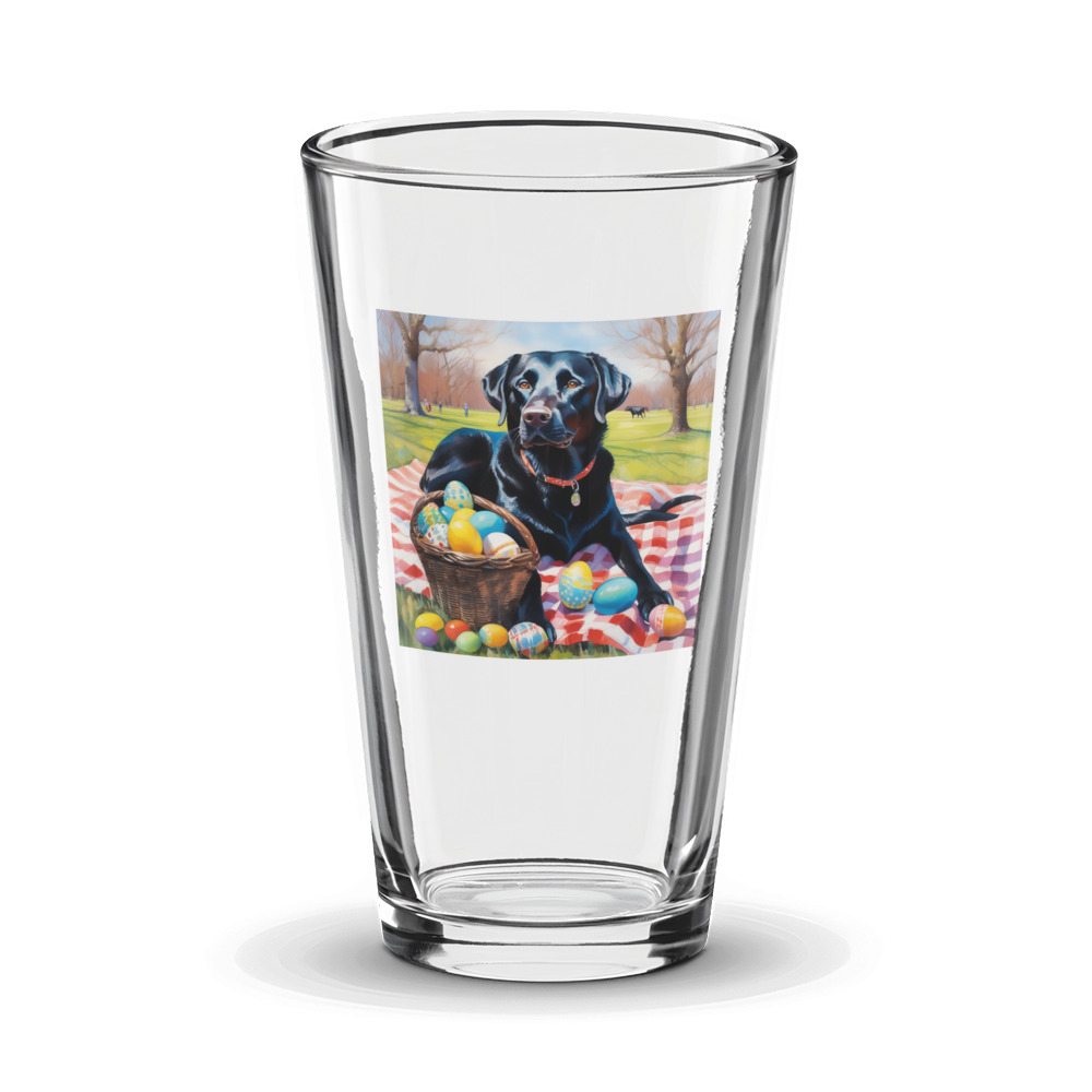PugMug Custom Black Labrador Retriever Glass Tumbler