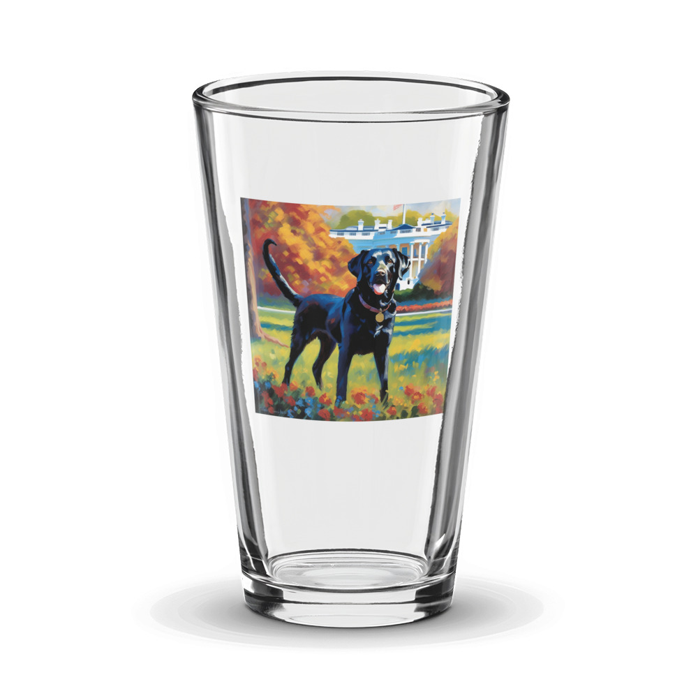 PugMug Custom Black Labrador Retriever Glass Tumbler