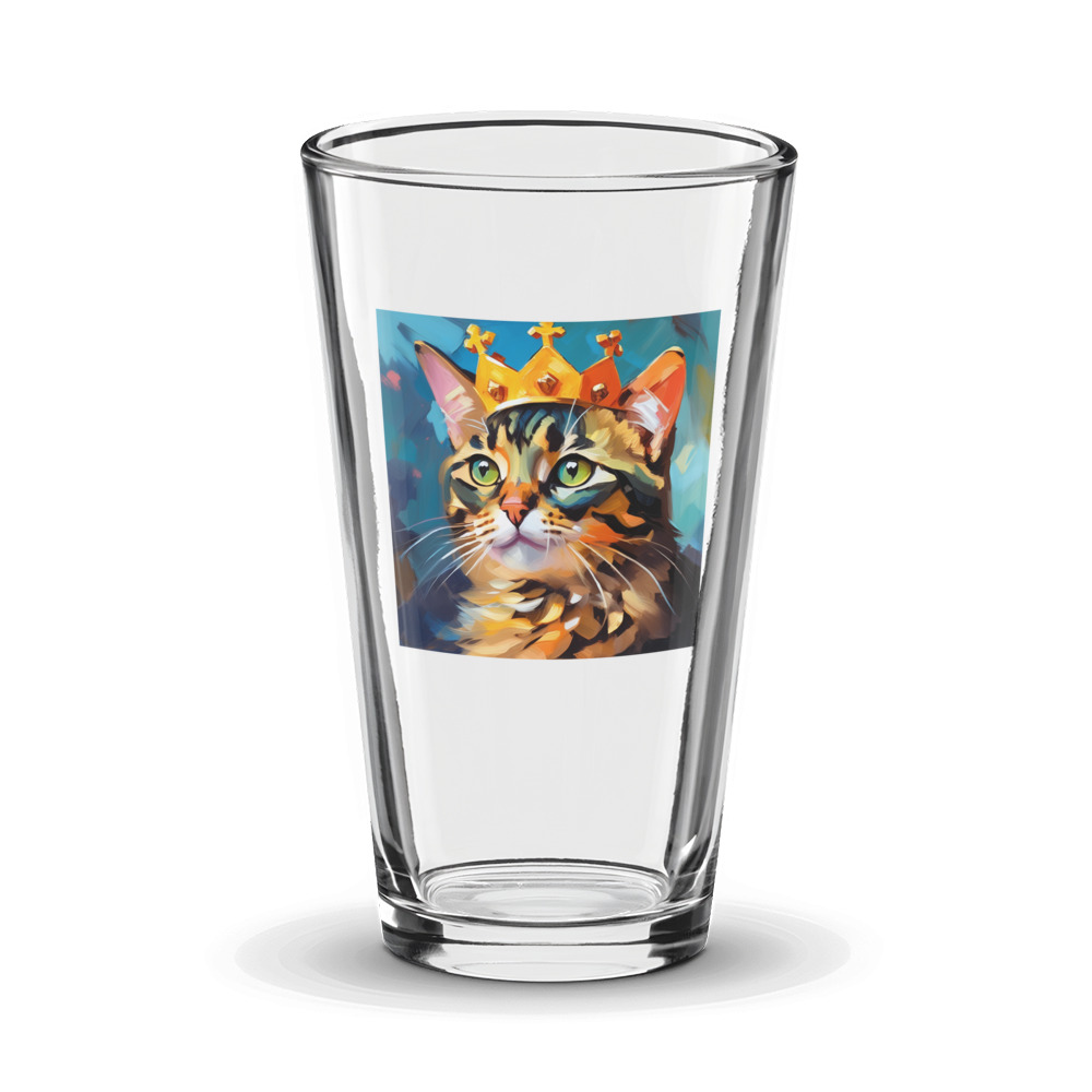 PugMug Custom Tabby Exotic Cat Glass Tumbler