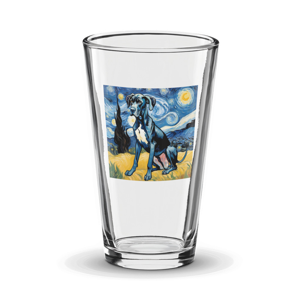 PugMug Custom Great Dane Glass Tumbler