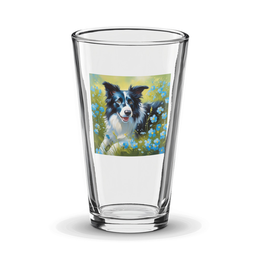 PugMug Custom Border Collie Glass Tumbler