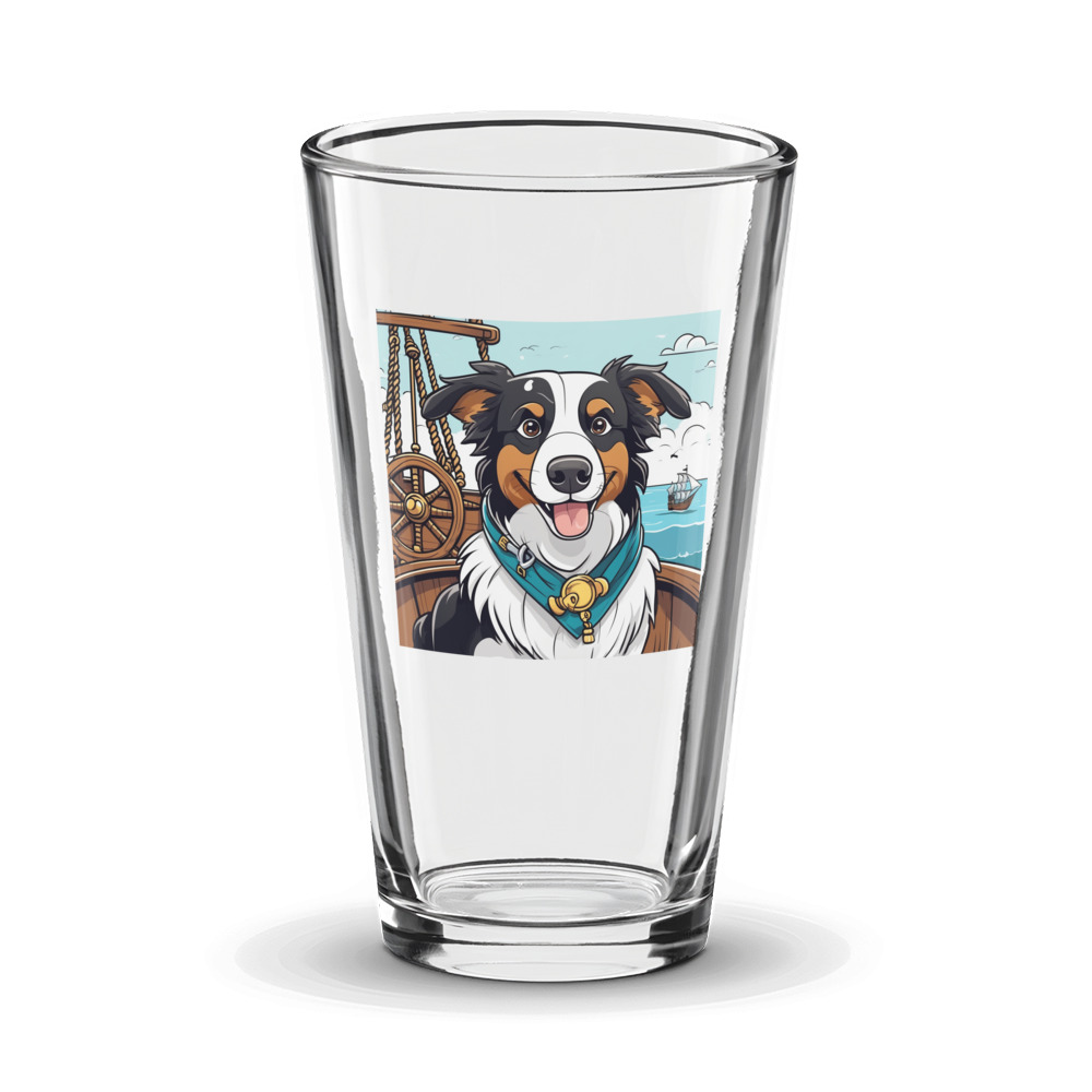 PugMug Custom Border Collie Glass Tumbler