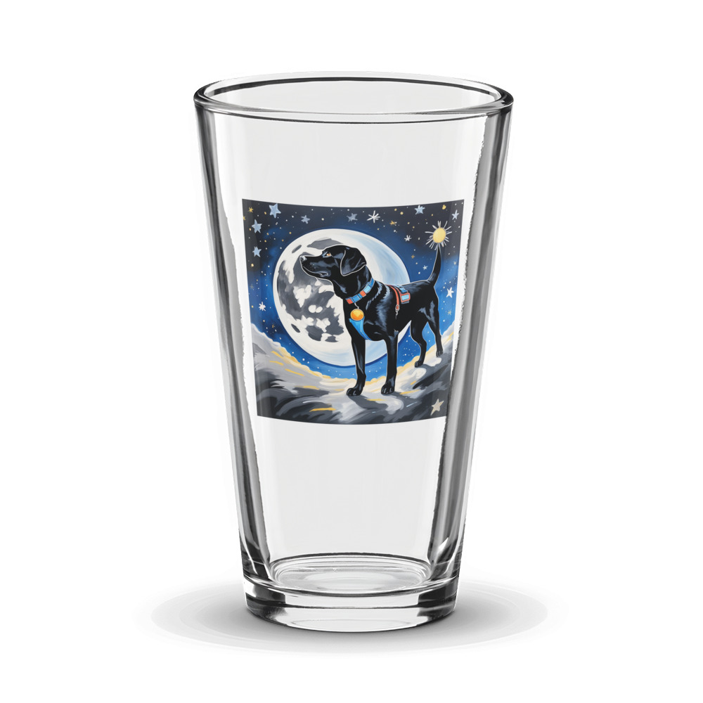 PugMug Custom Black Labrador Retriever Glass Tumbler