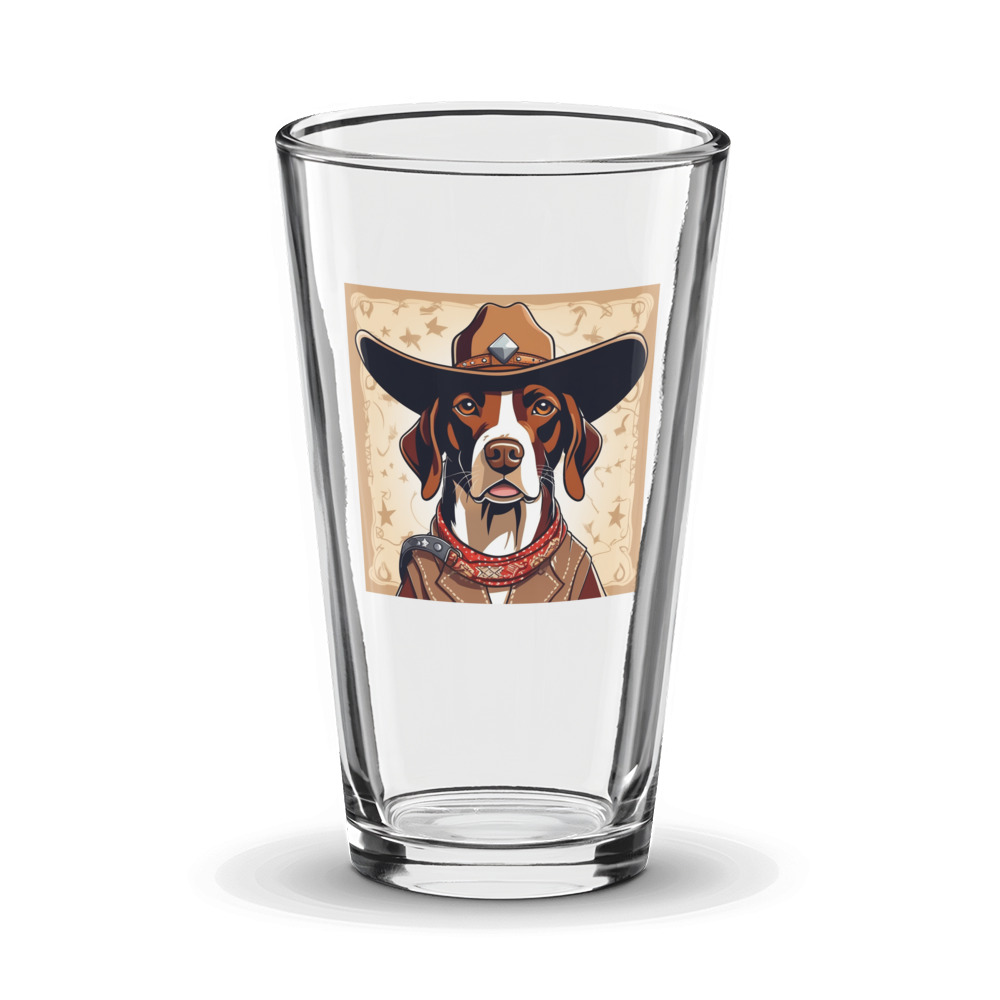 PugMug Custom Pointer Dog Glass Tumbler
