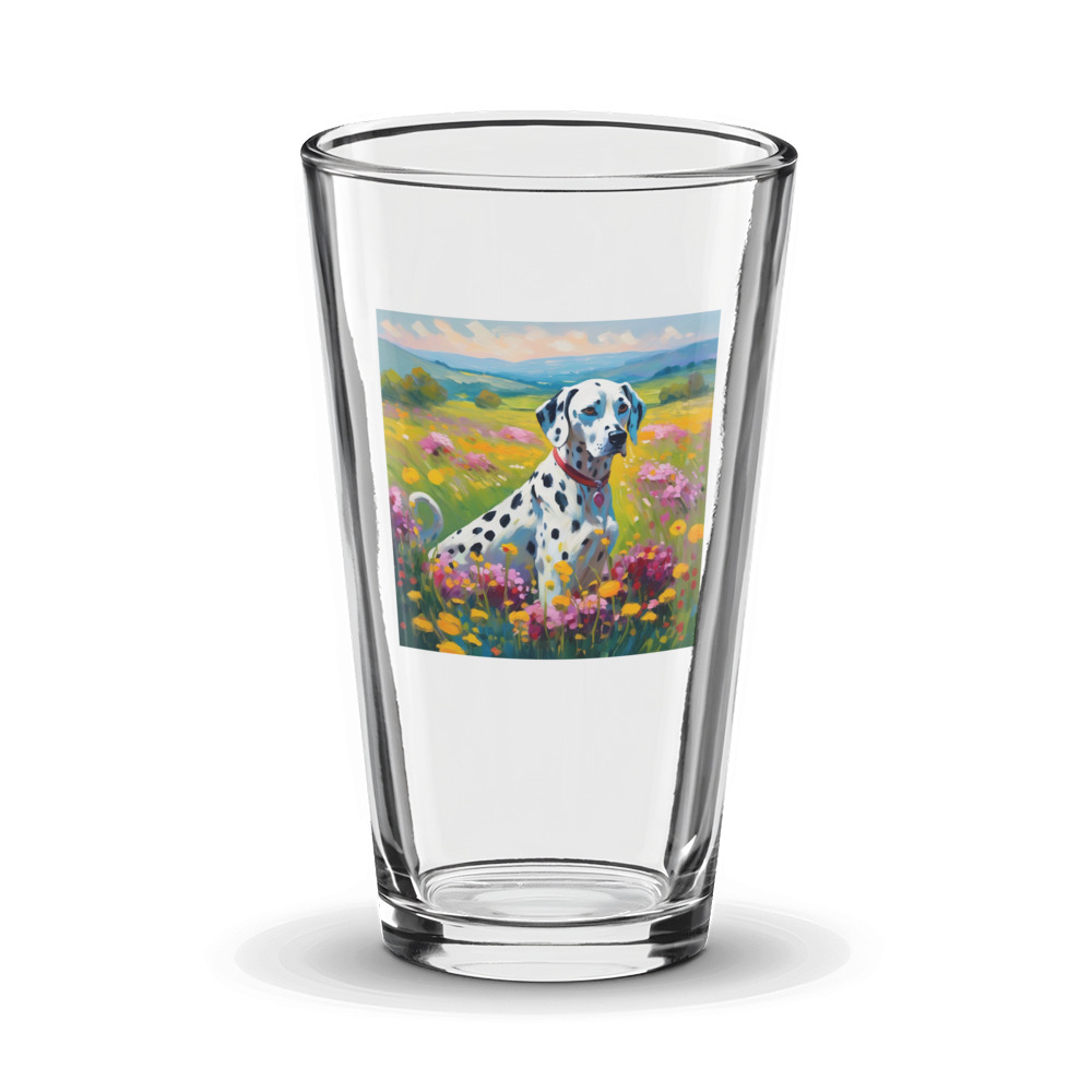 PugMug Custom Dalmatian Glass Tumbler