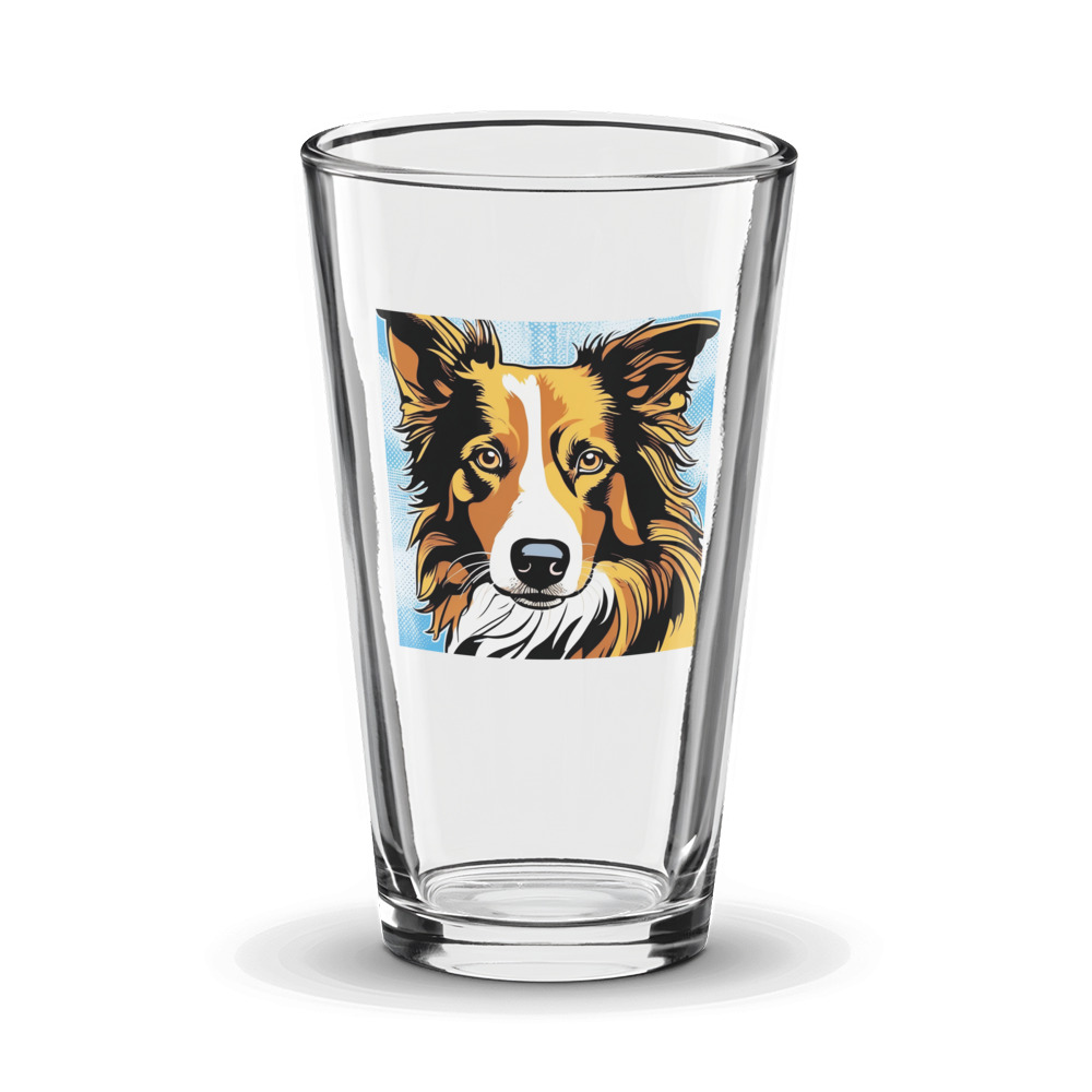 PugMug Custom Border Collie Glass Tumbler