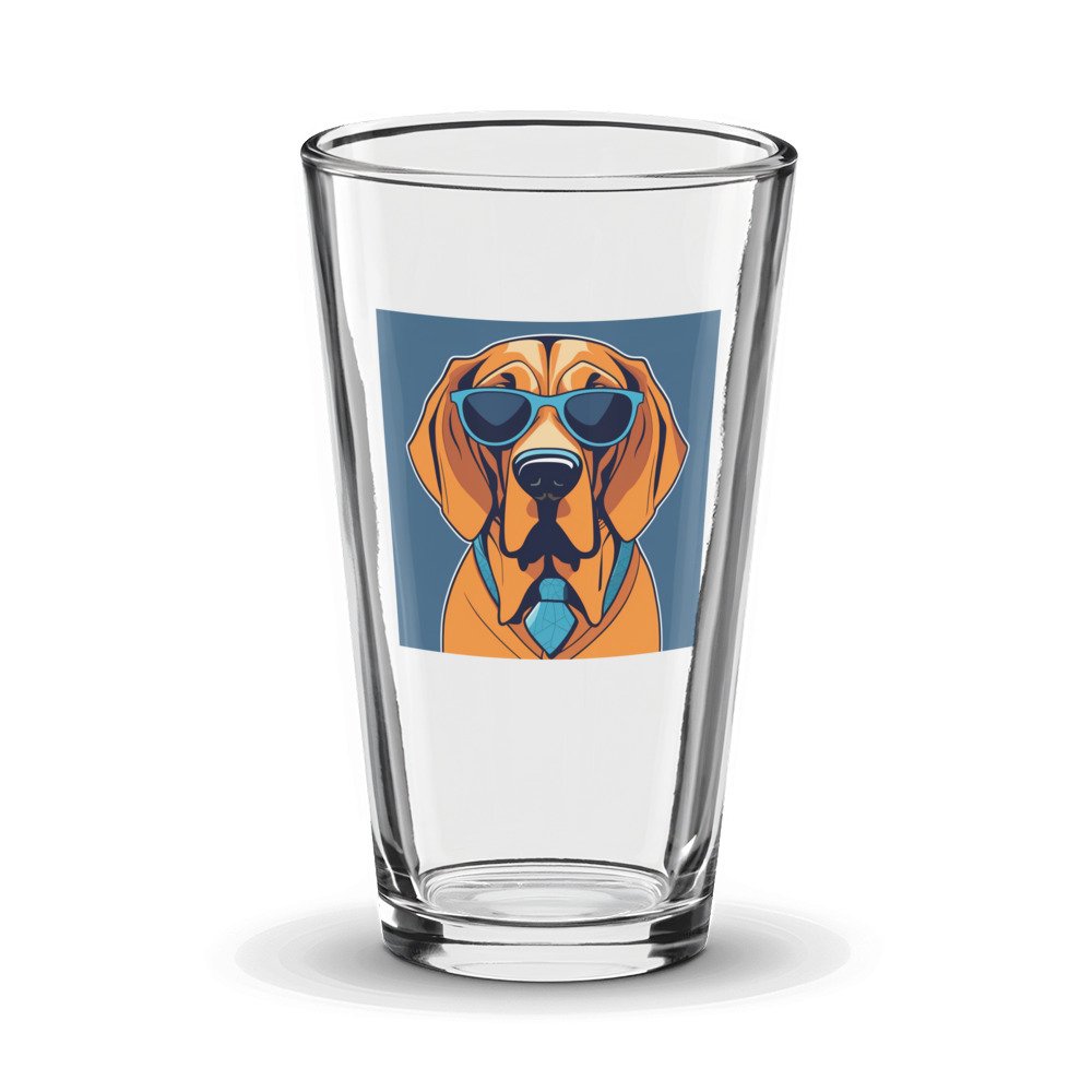 PugMug Custom Bloodhound Glass Tumbler