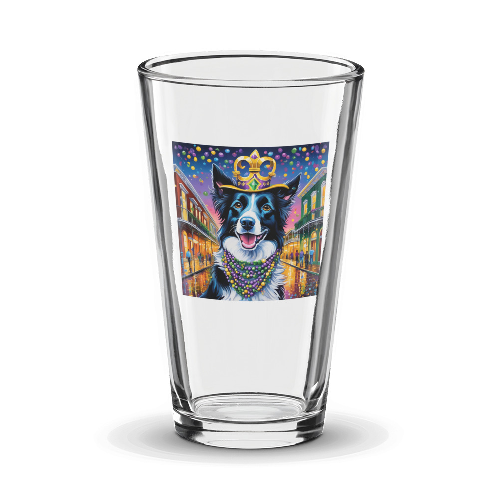 PugMug Custom Border Collie Glass Tumbler