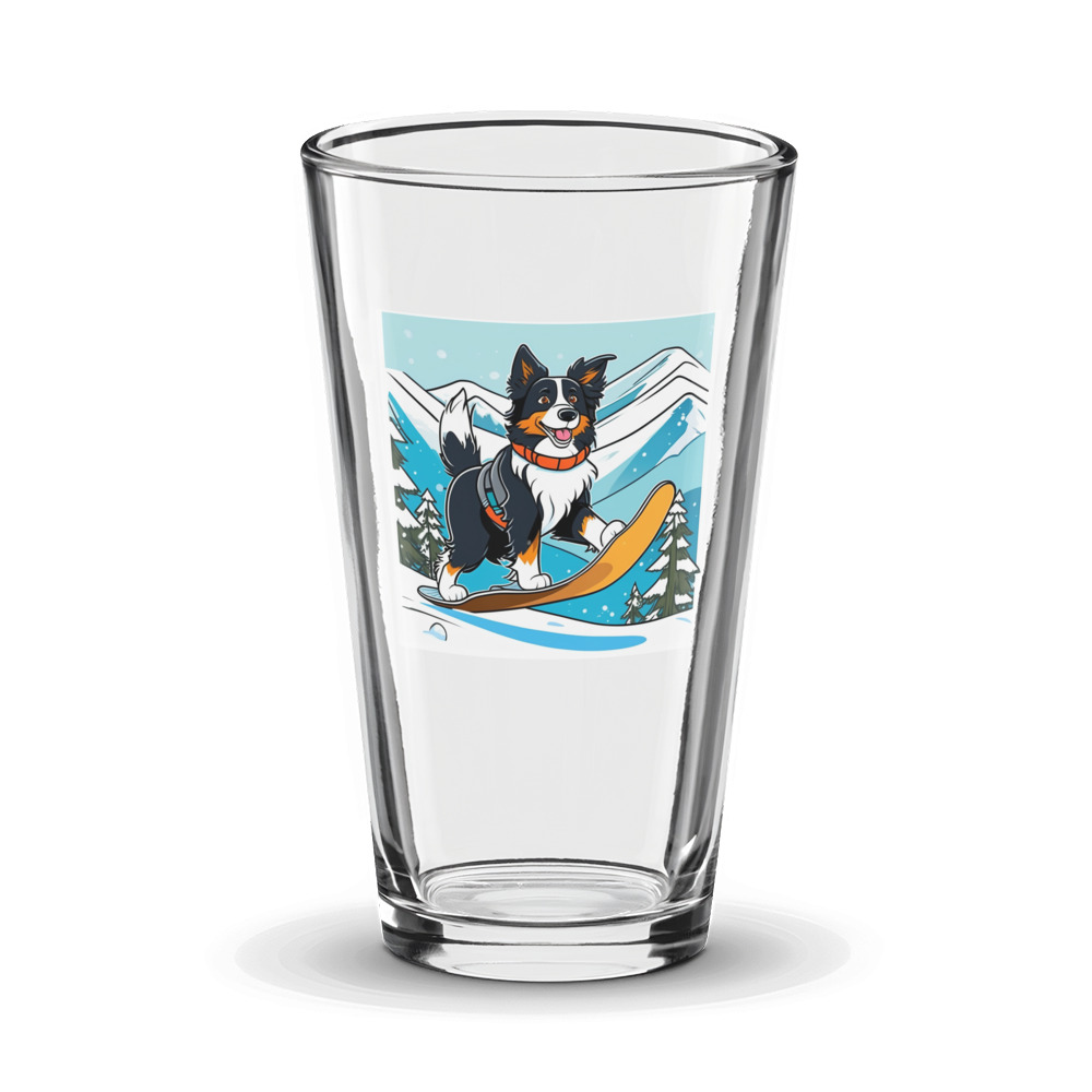PugMug Custom Border Collie Glass Tumbler