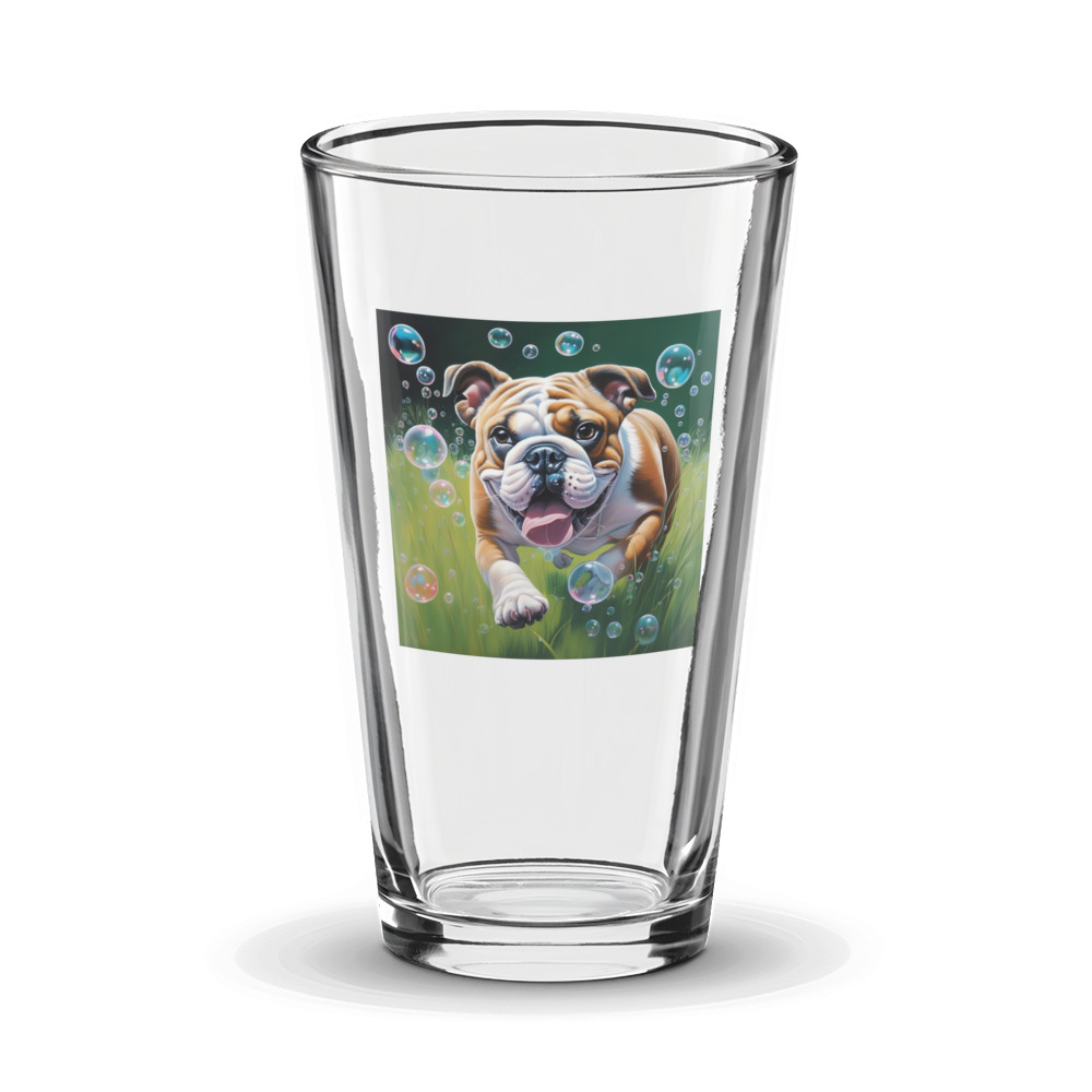 PugMug Custom Bulldog Glass Tumbler