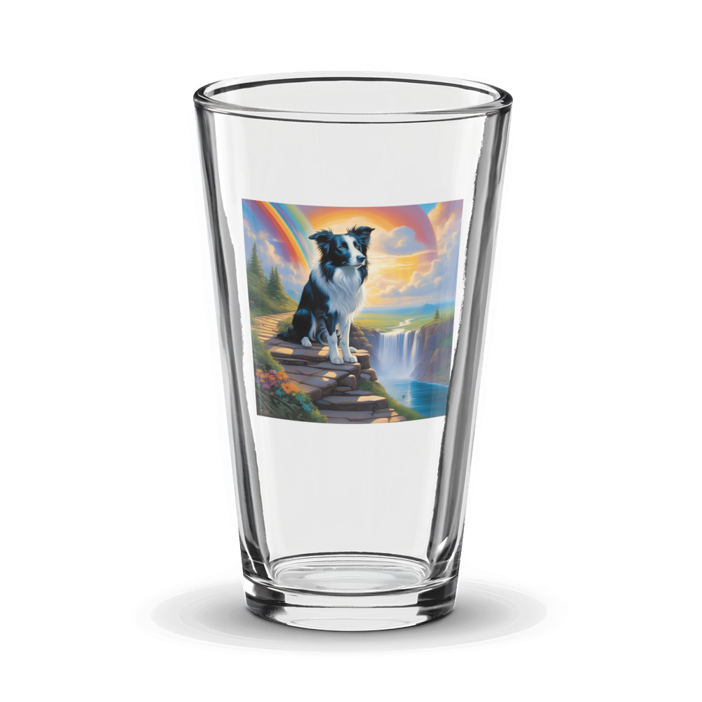 PugMug Custom Border Collie Glass Tumbler