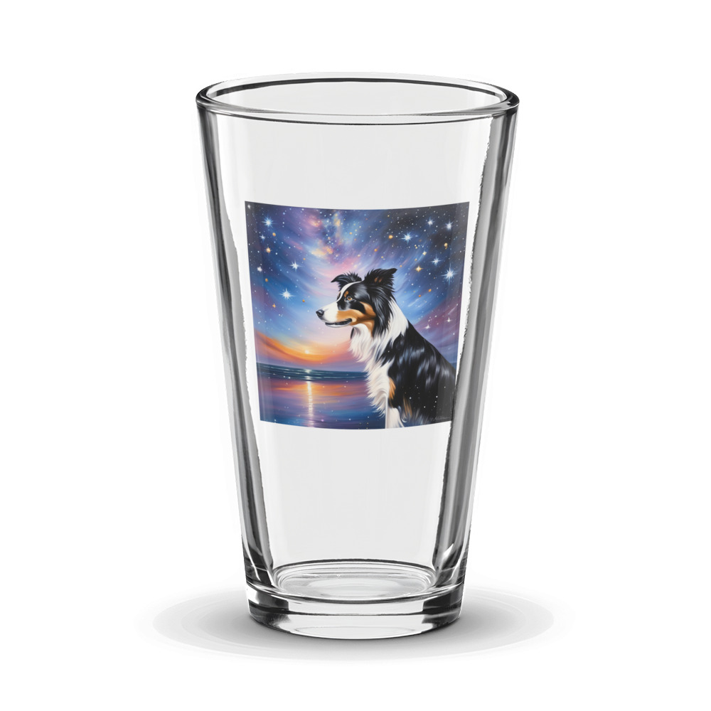 PugMug Custom Border Collie Glass Tumbler