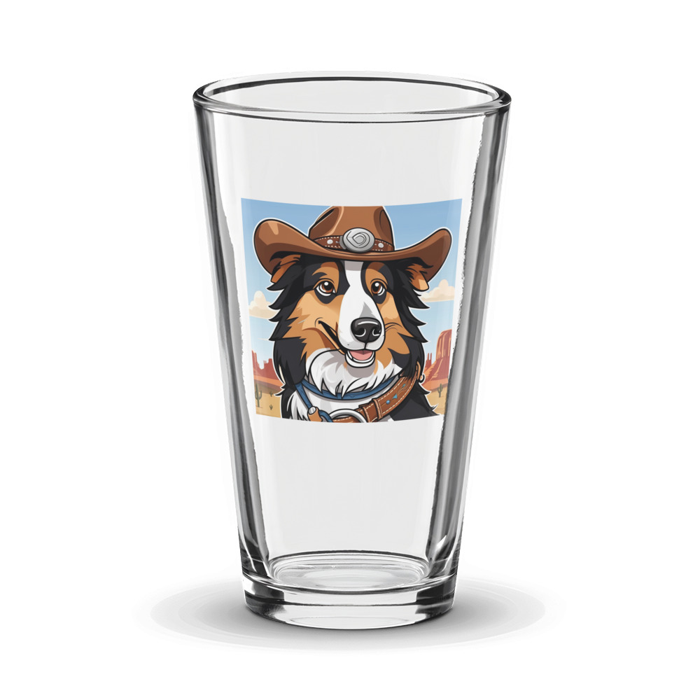 PugMug Custom Collie Glass Tumbler