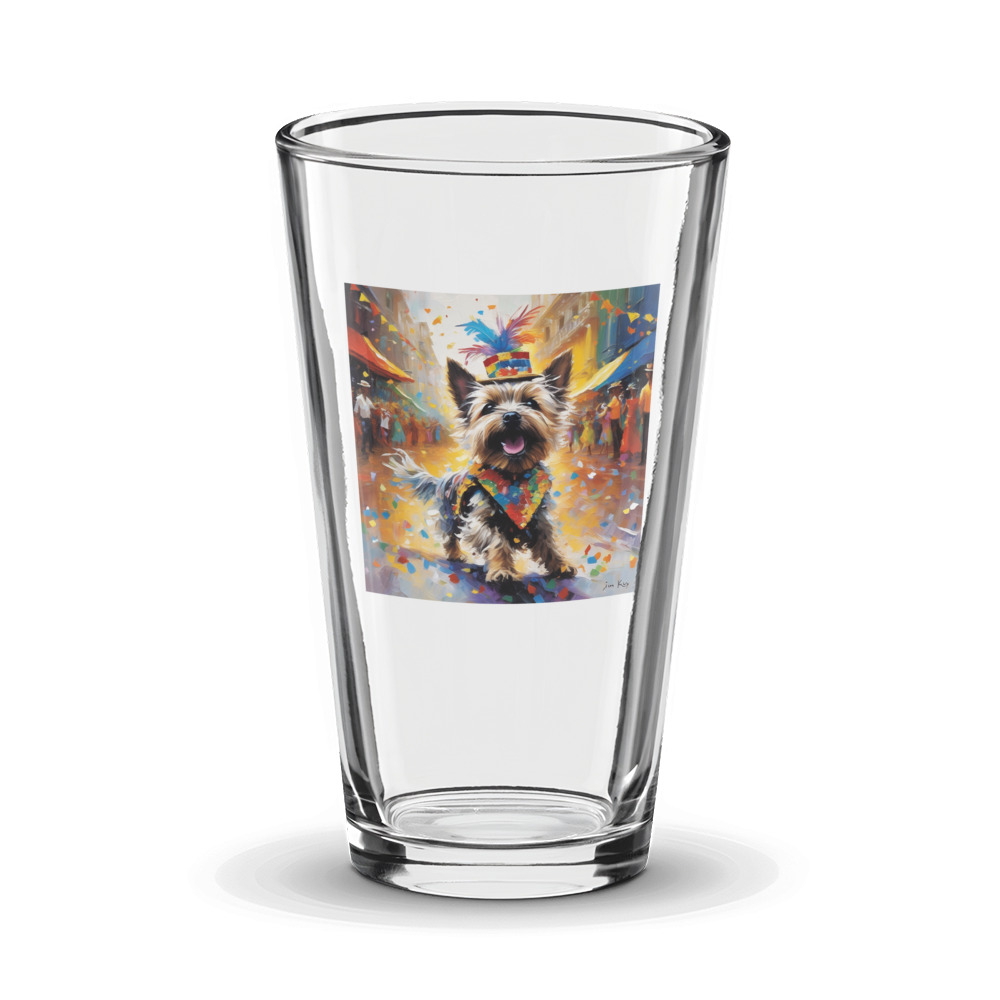 PugMug Custom Cairn Terrier Glass Tumbler