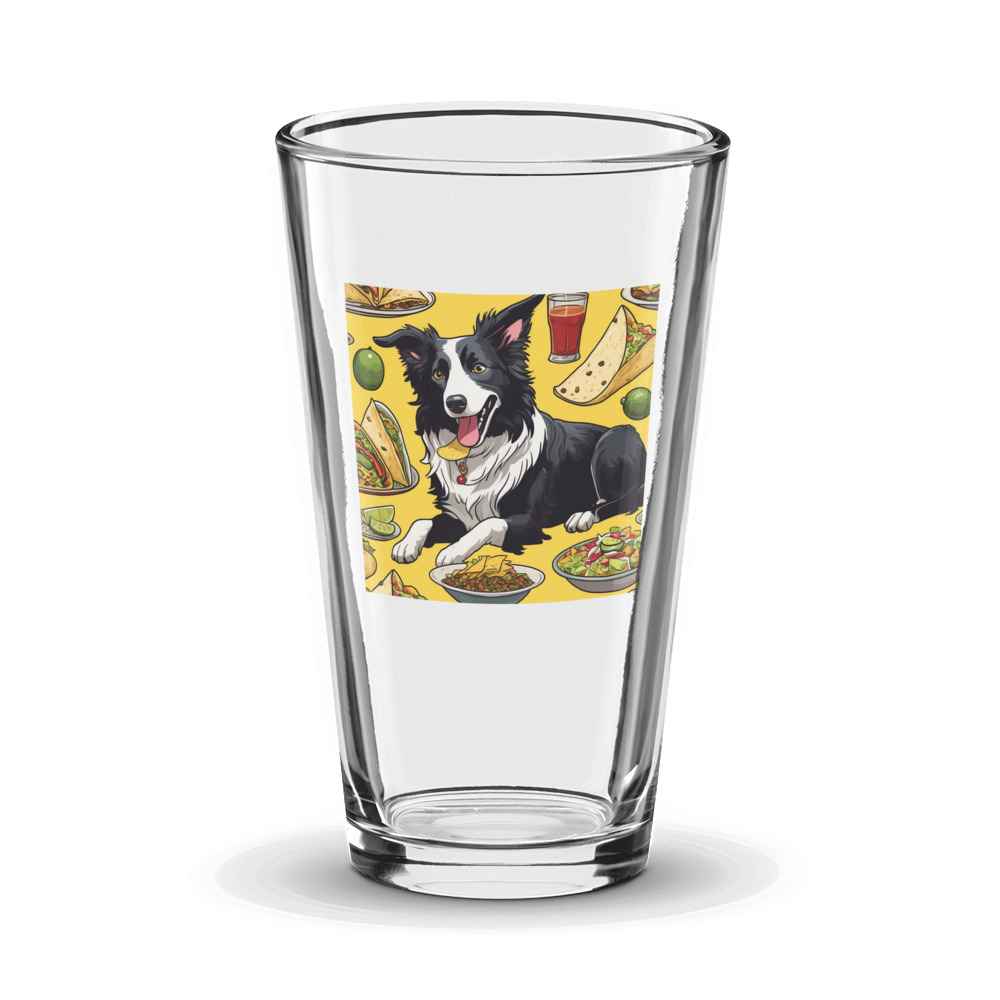 PugMug Custom Border Collie Glass Tumbler