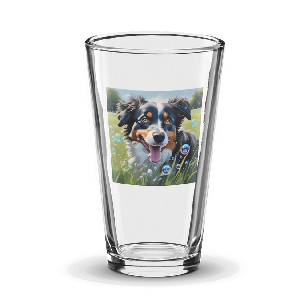 PugMug Custom Miniature American Shepherd Glass Tumbler
