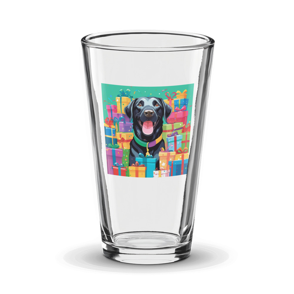 PugMug Custom Black Labrador Retriever Glass Tumbler