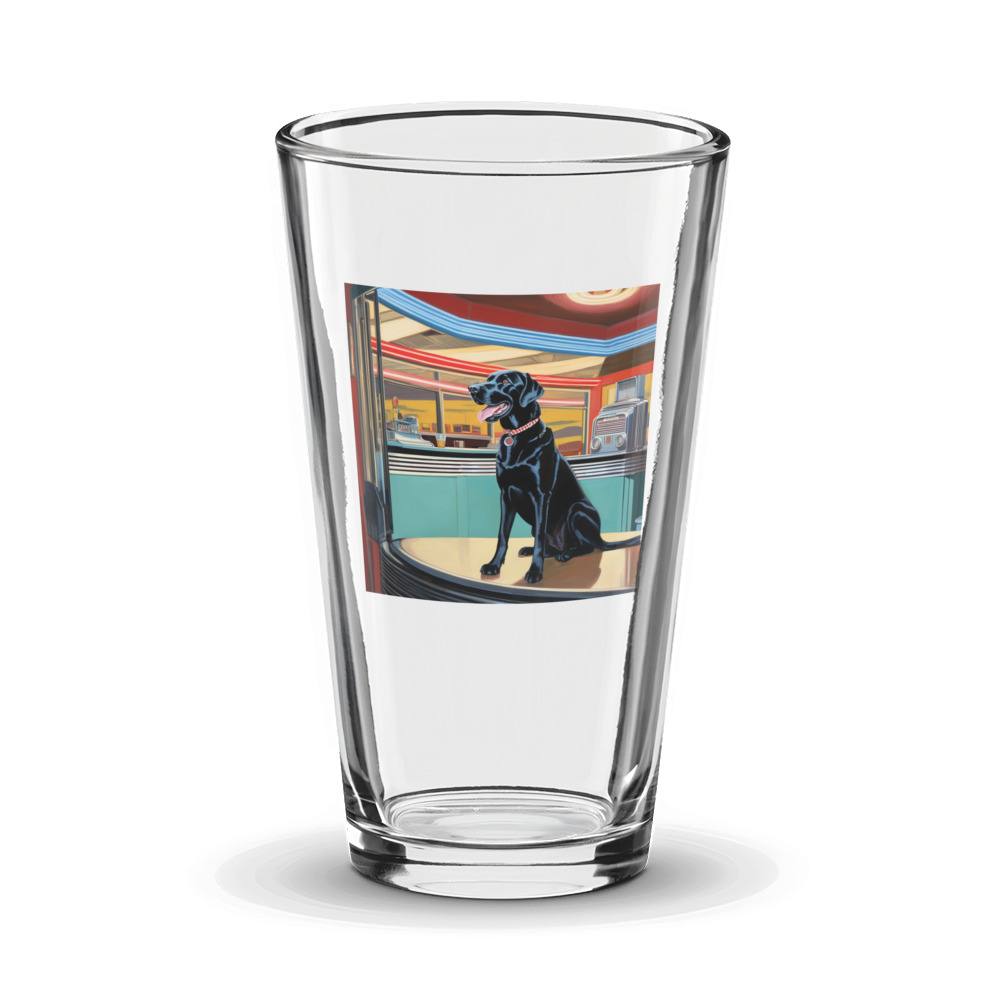 PugMug Custom Black Labrador Retriever Glass Tumbler