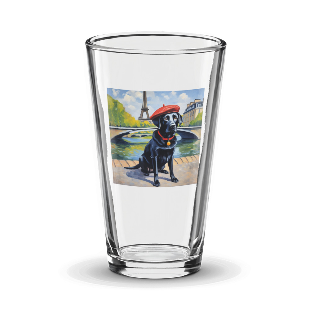 PugMug Custom Black Labrador Retriever Glass Tumbler